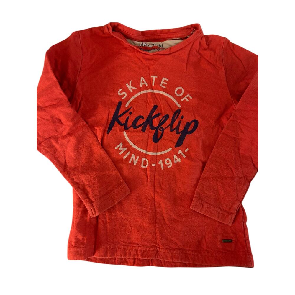 Mayoral light red orange two layer shirt size 5